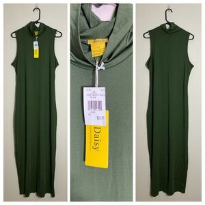Daisy Sleeveless Forest Green Maxi Dress